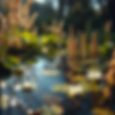Understanding Pond Ecosystems for Clarity A serene pond ecosystem demonstrating balanced health