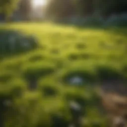 Healthy lawn with no yellow spots