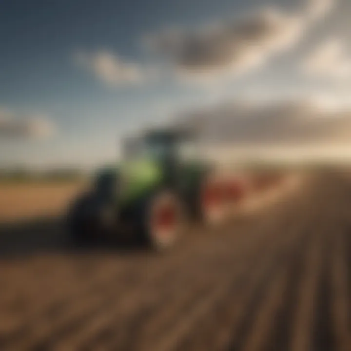 Farm landscape demonstrating effective crop management using strip till methods