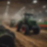 A vibrant auction event showcasing diverse agricultural items