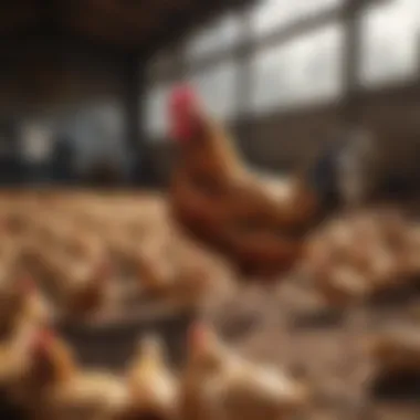 Healthy poultry thriving in a sustainable farm environment