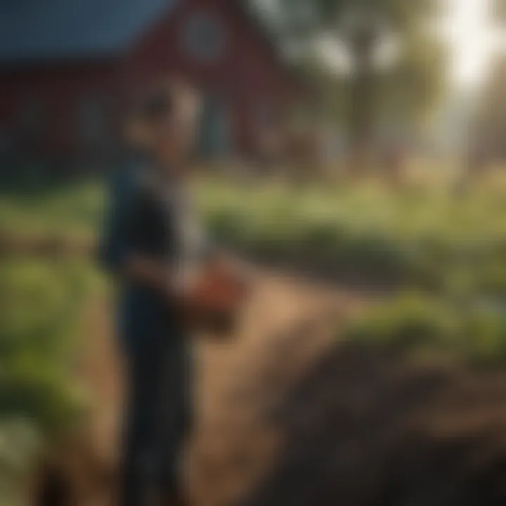 Community members engaging in sustainable farming practices