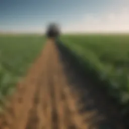 A vibrant field of genetically modified crops thriving under sunlight