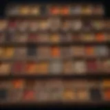 Diverse seed varieties displayed in wooden boxes