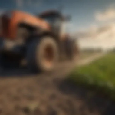 An illustration representing the environmental impact of synthetic vs organic fertilizers.