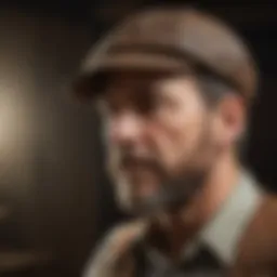 A vintage farmers cap showcasing traditional craftsmanship and materials.