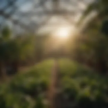 Traditional Lighting vs. COB LED Systems Comparison between traditional lighting and COB LED systems in a greenhouse.