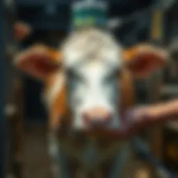 Calf receiving electrolytes