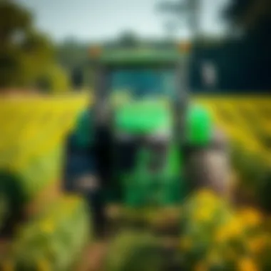 John Deere tractor in a lush Georgia field