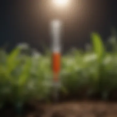 Precision in Agriculture Large syringe used for precise liquid measurement in agriculture