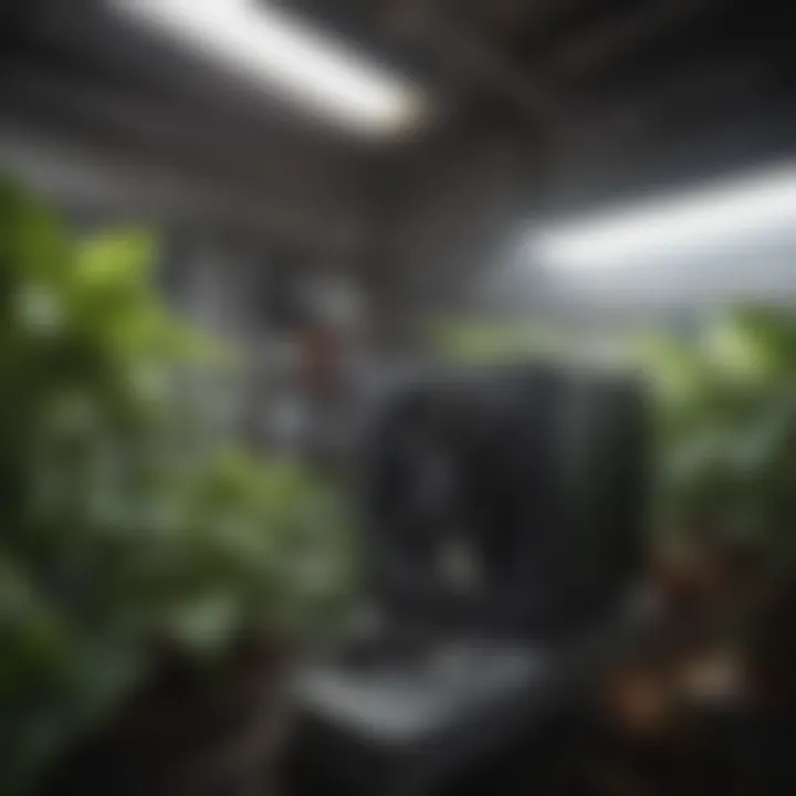 Installation of a mini AC unit in a grow tent