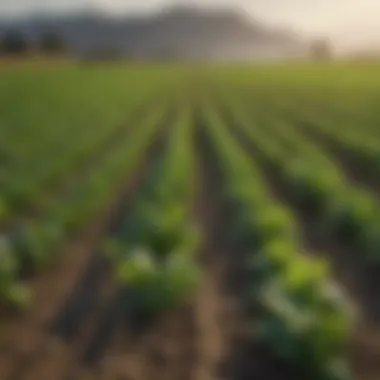 Crops Benefiting from Urea Lush green crops thriving with urea application