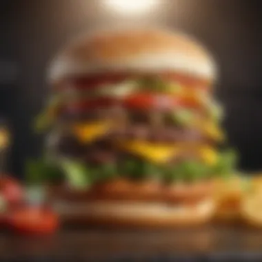Nutritional Breakdown of Hamburgers Infographic illustrating the nutritional components of hamburgers