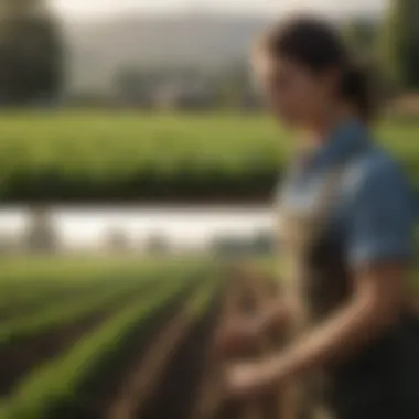 Lush green fields showcasing sustainable farming