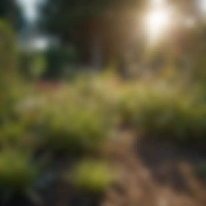 A lush garden showcasing various weed types