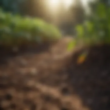 The Foundation of Healthy Plants Nutrient-rich soil with vibrant crops