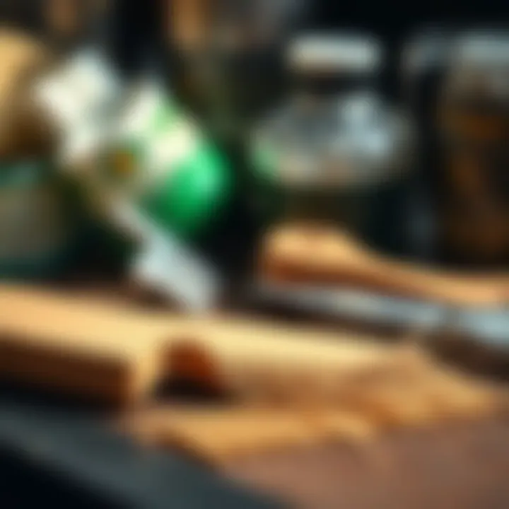 A well-maintained curry comb alongside grooming supplies, illustrating the importance of tool care.