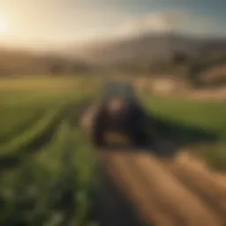 A serene agricultural landscape in Ventura highlighting pest control practices