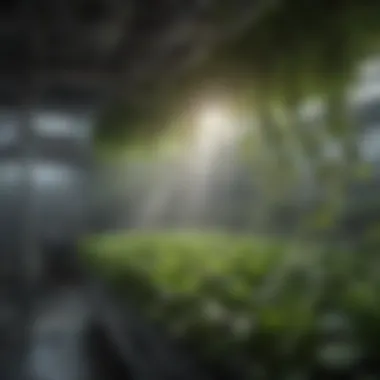 Nutrient Delivery in Aeroponics Aeroponic system showcasing nutrient mist application