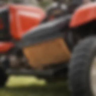 Symptoms of a Clogged Air Filter Infographic detailing symptoms of a clogged air filter in a Huskee riding mower