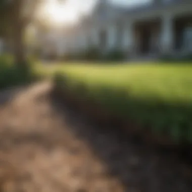 Bermuda sod installation in a residential landscape