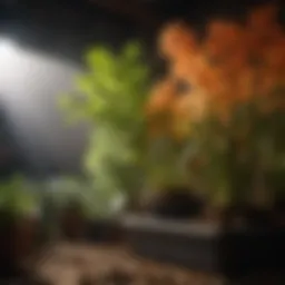 Spectrum of light wavelengths utilized by plants