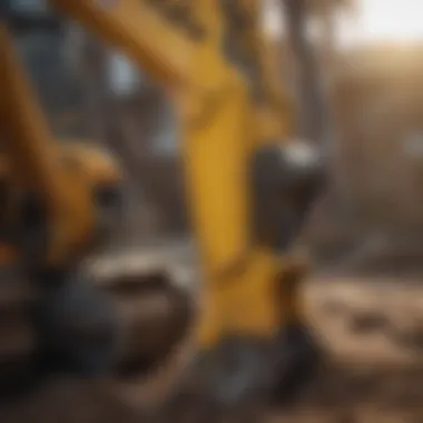 Key Features of Mini Excavator Buckets Close-up of a mini excavator bucket with specific features highlighted