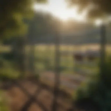 Cattle Panels Used in Gardening Cattle panels in a thriving garden setting