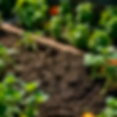 Garden thriving with healthy plants in organic soil