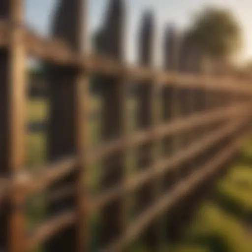A close-up view of a continuous fence designed for equine safety.
