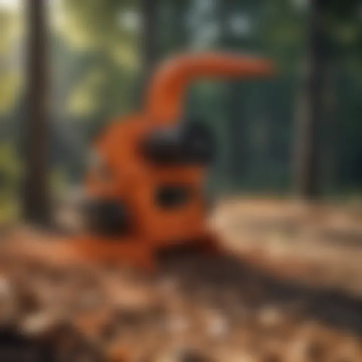 Illustration of wood chipper components layout