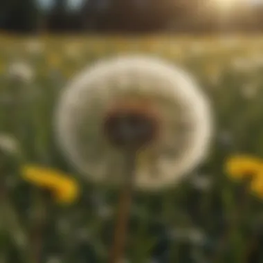 The Resilience of Dandelions in Nature A vibrant dandelion field showcasing the resilience of nature