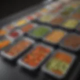 Detailed view of freeze drying trays showcasing their unique design.