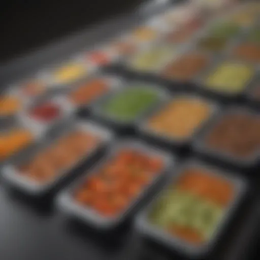 Detailed view of freeze drying trays showcasing their unique design.