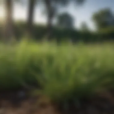 Comparison of different grass species thriving in shade