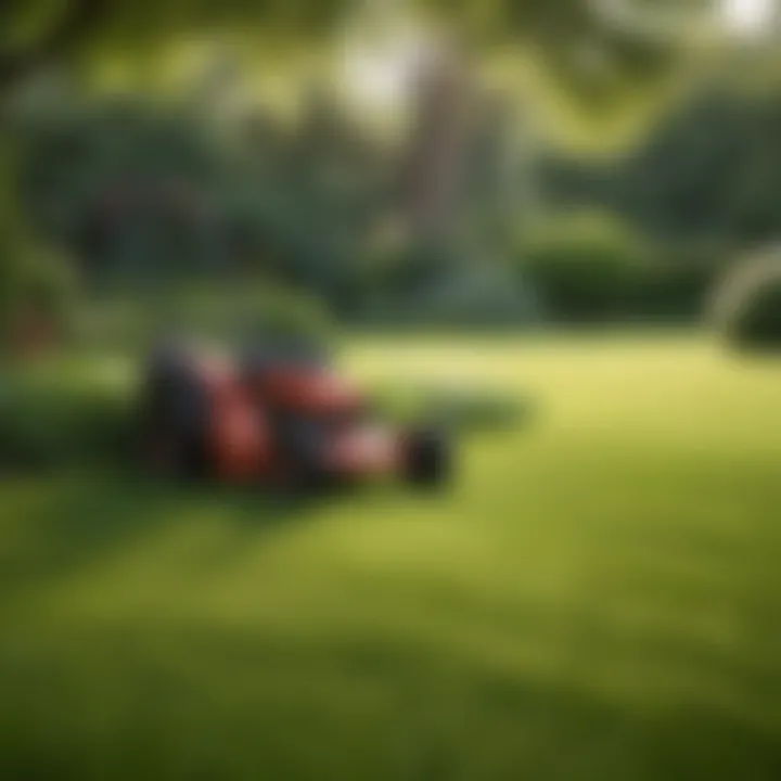 Lush green lawn showcasing maintenance techniques for shaded areas