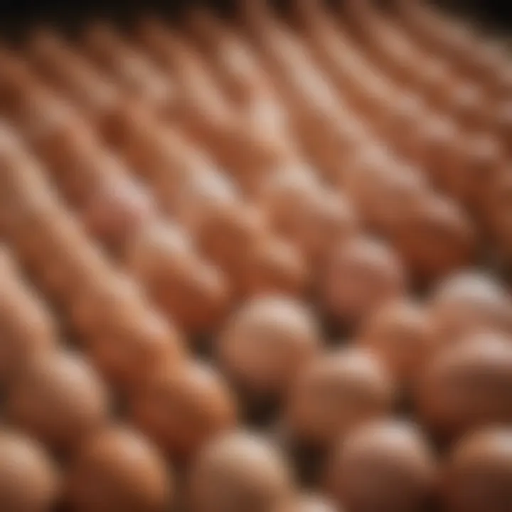 Nutrient-rich eggs produced by pastured poultry, showcasing high quality