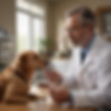 Veterinarian Consultation on Prednisone Vet discussing medication with pet owner