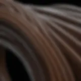Close-up view of a quarter inch hose showcasing its material and flexibility