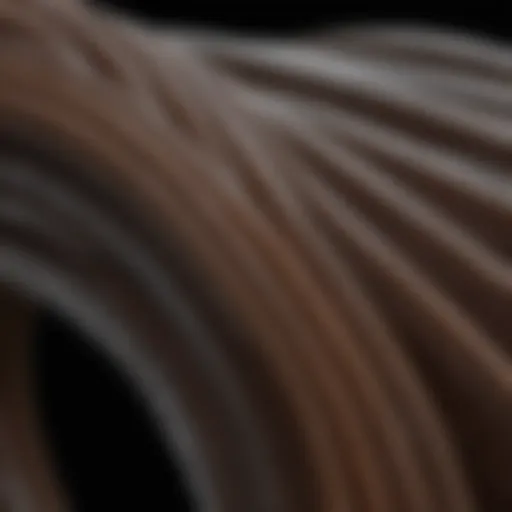 Close-up view of a quarter inch hose showcasing its material and flexibility