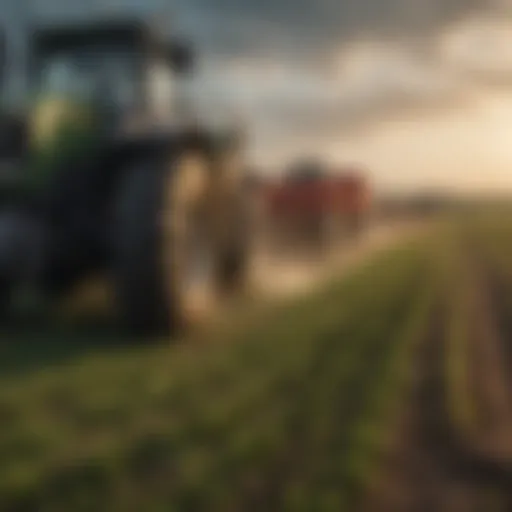 Advanced S and M agricultural machinery in a field