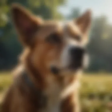 Dog's Outdoor Enjoyment Dog enjoying outdoor activities free from fleas and ticks