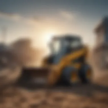 Skid Loader Utilizing Different Bucket Sizes Skid loader in action with various bucket sizes