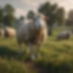 Sheep grazing in a lush pasture