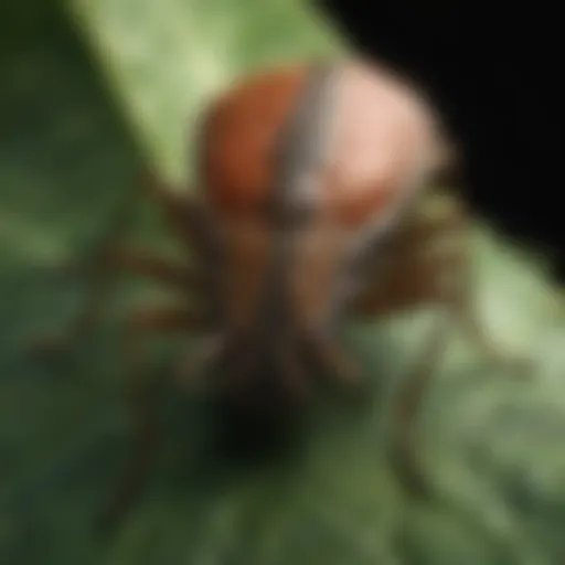 Close-up of a stink bug on a leaf