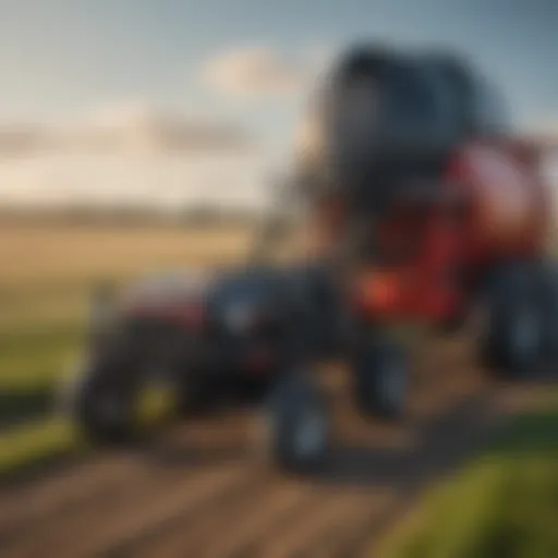 Agri Fab vacuum trailer in a field