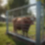 Durable structure of a cattle panel in a farm setting