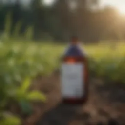 Detailed diagram of herbicide label components