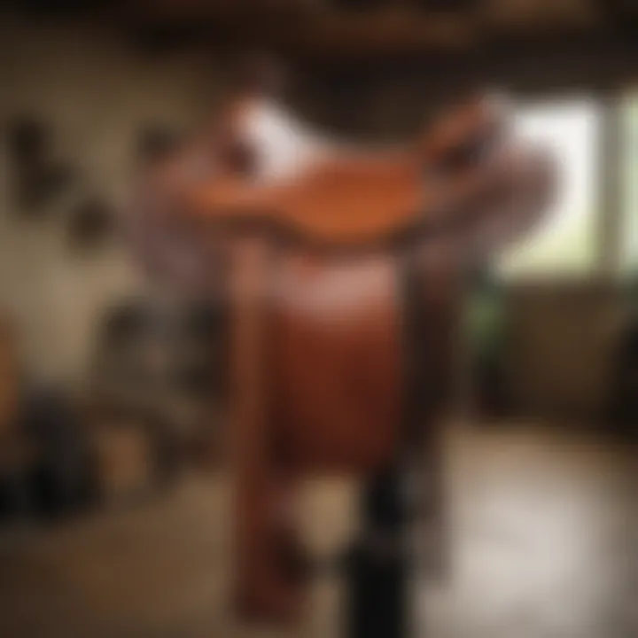 Elegant design of a swivel saddle rack showcasing its functionality