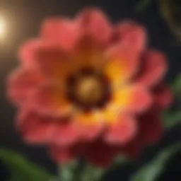 Vibrant flower blooms enhanced by fertilizer